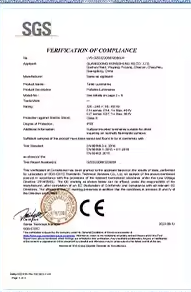 RoHS Certificate document
