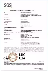 SAA Certificate document
