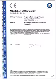 SGS Certificate document