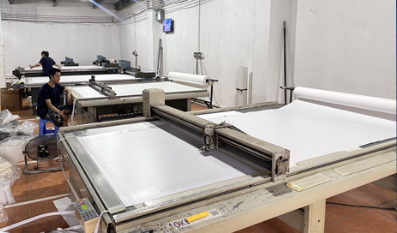 Manufacturing machinery used in lampshade production