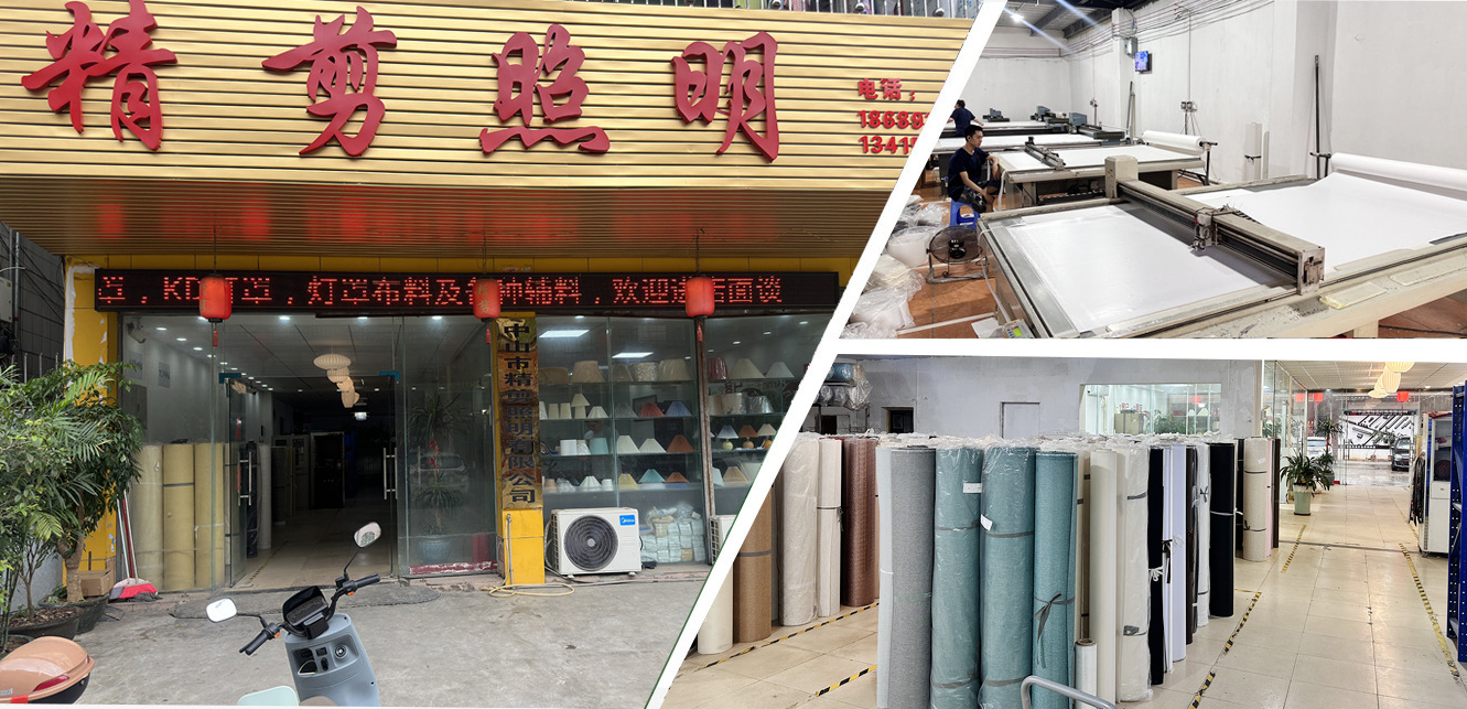 Jingjian factory floor -- lampshade production